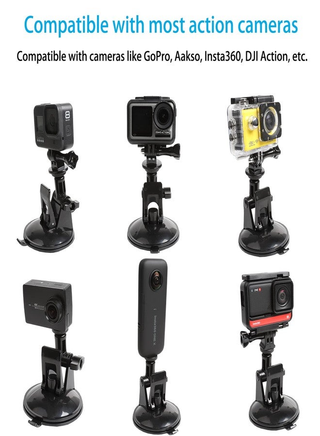 PellKing Action Camera Suction Mount with Adhesive Pad for Car Dashboard, Vehicle Windshield & Window Mount, Compatible with GoPro Hero 10, 9, 8, 7, 6, 4, 5, DJI Osmo Action 2, Akaso - Image 3