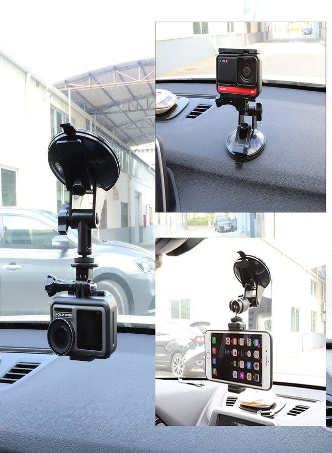 PellKing Action Camera Suction Mount with Adhesive Pad for Car Dashboard, Vehicle Windshield & Window Mount, Compatible with GoPro Hero 10, 9, 8, 7, 6, 4, 5, DJI Osmo Action 2, Akaso - Image 1