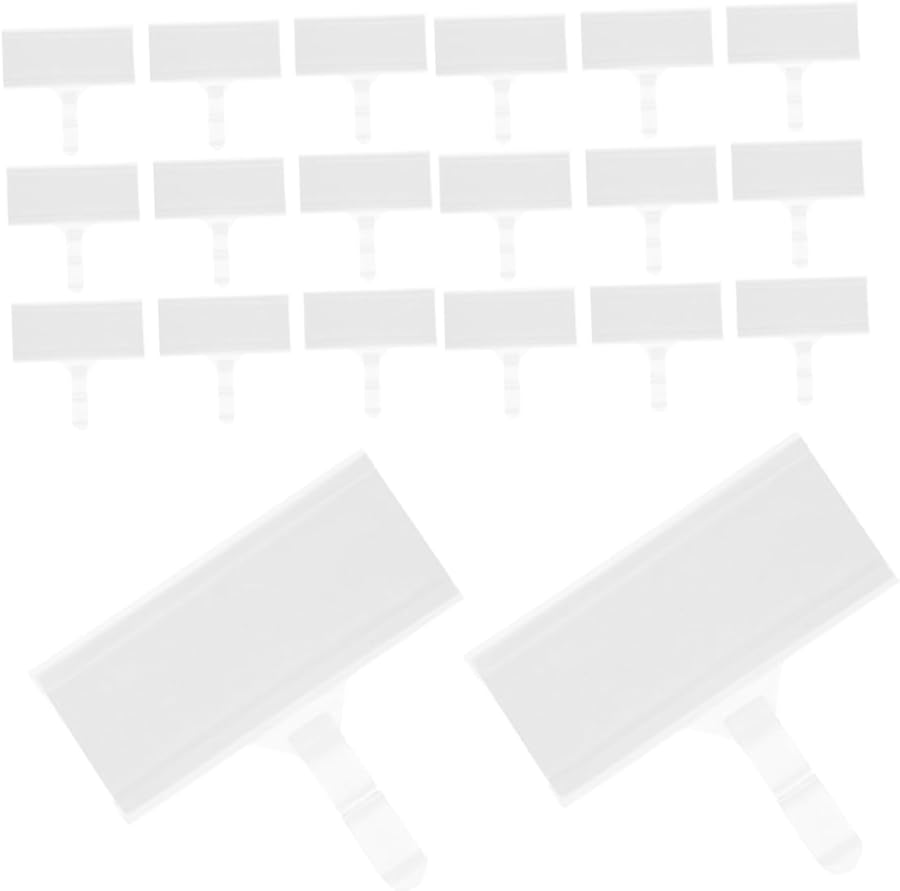 Price Clips Generic 50 Pcs Clear Plastic Supermarket Price Tag Holders Label Clips ...