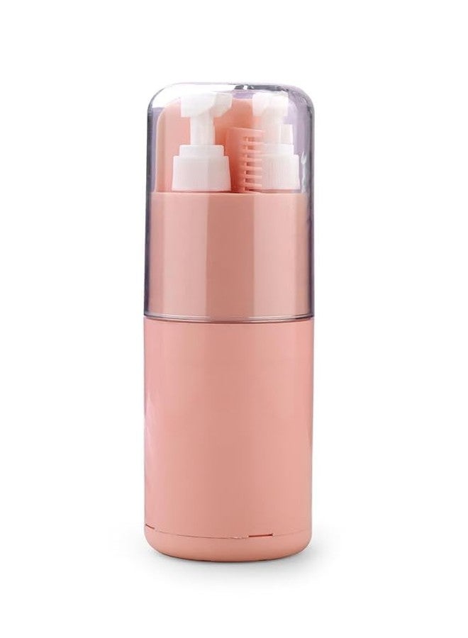 YEKDA 6-in-1 Travel Toiletry Bottle Set - Leakproof Refillable Dispenser with Pump Bottles, Storage Containers & Comb - Portable Travel Essentials Kit for Shampoo, Lotion, Skincare - Compact (19-PINK) - Image 1