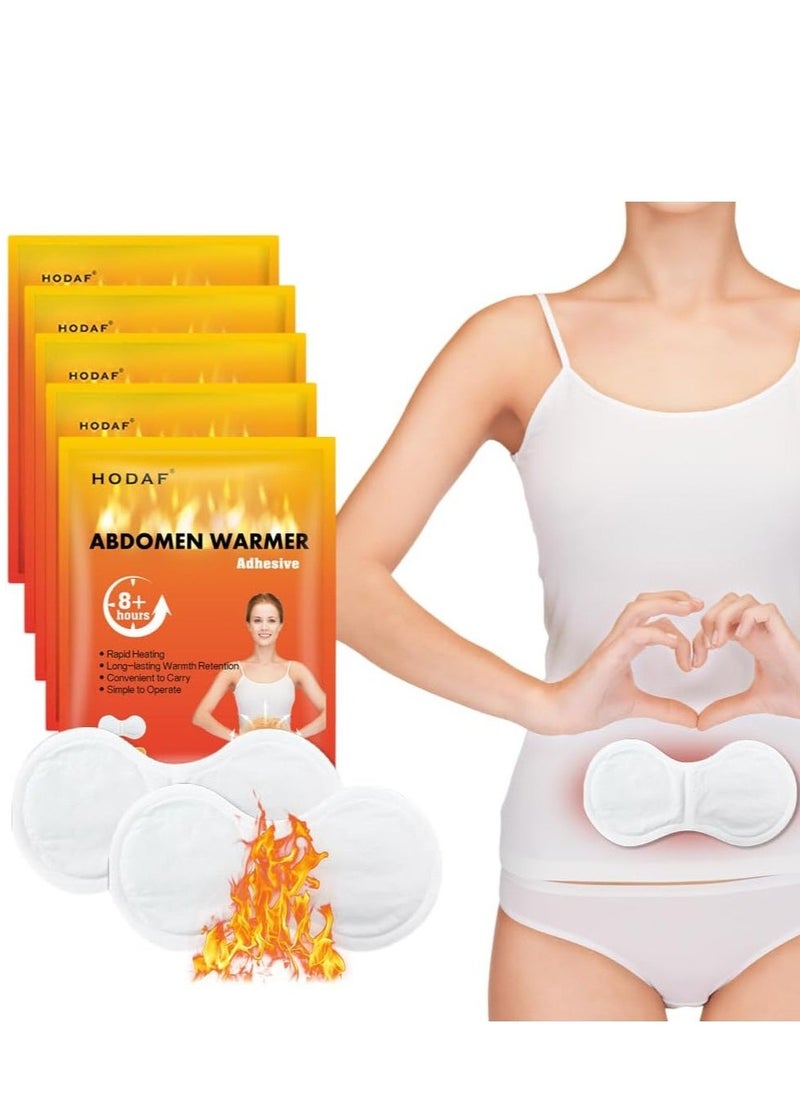 Hodaf Heat Patches for Period Pain Relief  Period Cramps, Portable Menstrual Heating Pad, Air-Activated Adhesive Heating Patches for Cramps, Suitable for All Skin Types, 5 Packs - Image 1