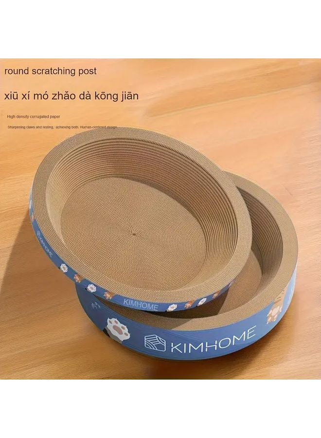 Extra Large Cat Scratching Post Bed 19 69x3 94 Inch Round Cardboard Pad Playful Design - Image 5