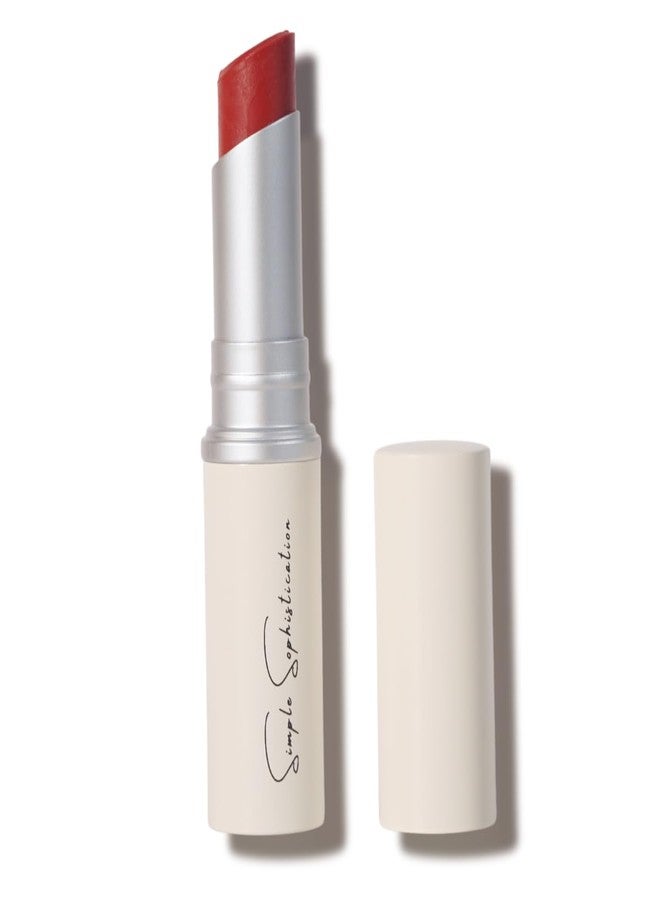 Simple Sophistication Natural Lip Balm - Anti-Aging with 100%-grassfed Beef Tallow, CoQ10, Astaxanthin, Hyaluronic acid - Ultra Moisturizing, Conditioning, All natural, Organic, Made in USA (Warm Red) - Image 1