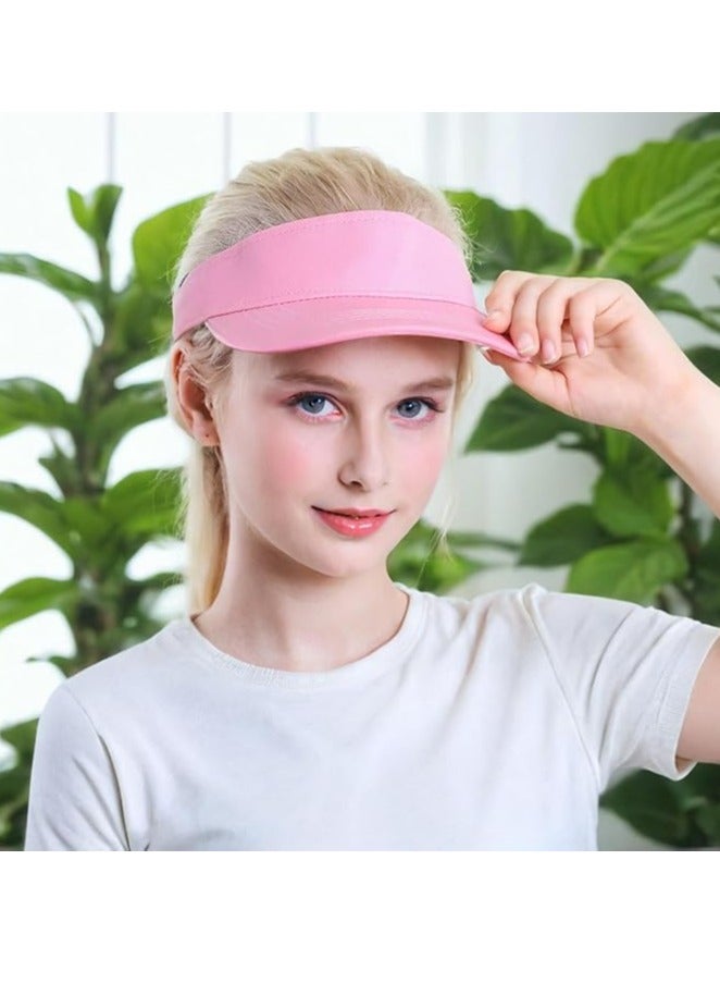 Oasisgalore Adjustable 100% Cotton Sun Visor Hat for Girls, Youth and Women - Ponytail Sport Hat for Beach and Outdoor - Image 2