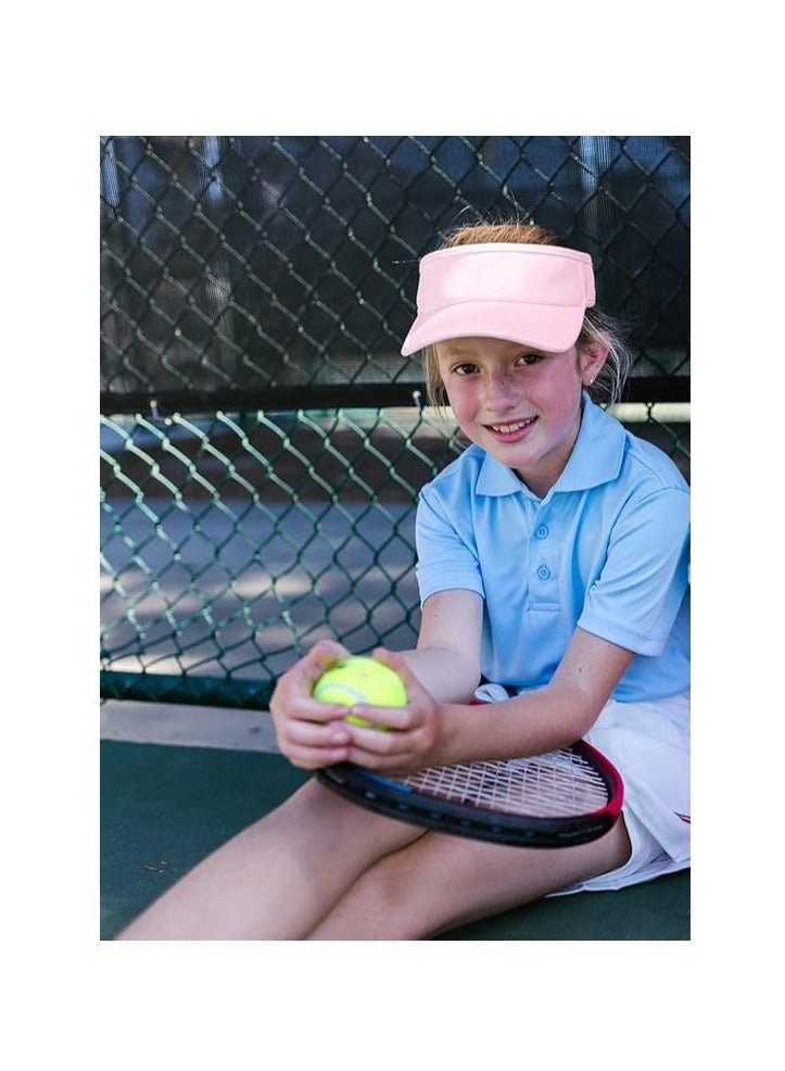 Oasisgalore Adjustable 100% Cotton Sun Visor Hat for Girls, Youth and Women - Ponytail Sport Hat for Beach and Outdoor - Image 5