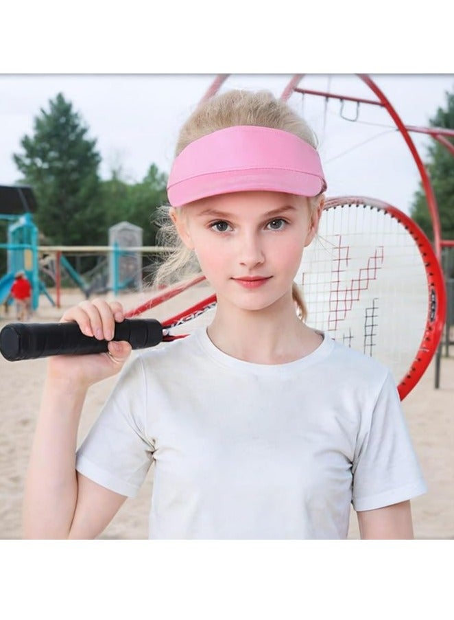 Oasisgalore Adjustable 100% Cotton Sun Visor Hat for Girls, Youth and Women - Ponytail Sport Hat for Beach and Outdoor - Image 4