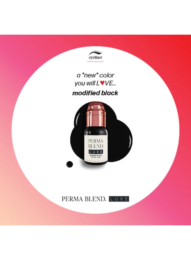 Perma Blend صبغة كحل فاخرة معدلة باللون الأسود 15 مل نباتية وطويلة الأمد Lxmb1/2-S - Image 4