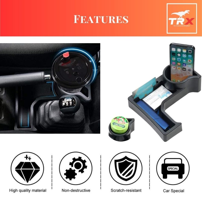 TRX AUTO Center Console Cup Holder Storage Tray Accessories For Suzuki Jimny 2 Door & Jimny 5 Door 2018 To 2025 AUTOMATIC ONLY| Suzuki Jimny Compatible Car Accessories | Jimny 2025 cup holder - Image 4