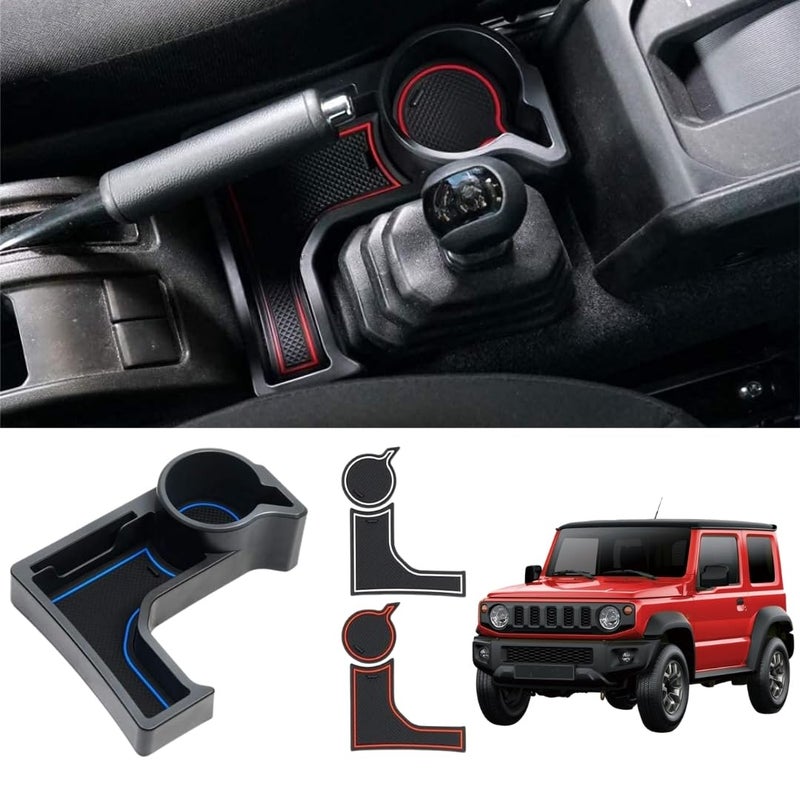 TRX AUTO Center Console Cup Holder Storage Tray Accessories For Suzuki Jimny 2 Door & Jimny 5 Door 2018 To 2025 AUTOMATIC ONLY| Suzuki Jimny Compatible Car Accessories | Jimny 2025 cup holder - Image 1