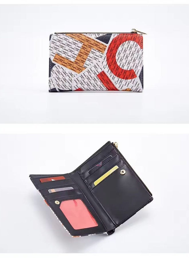 CH CH CHCH Women's Cartoon Printing Long Wallet Retro Classic Wallet PVC Material Fashion Simple Large Capacity Bags - Image 2