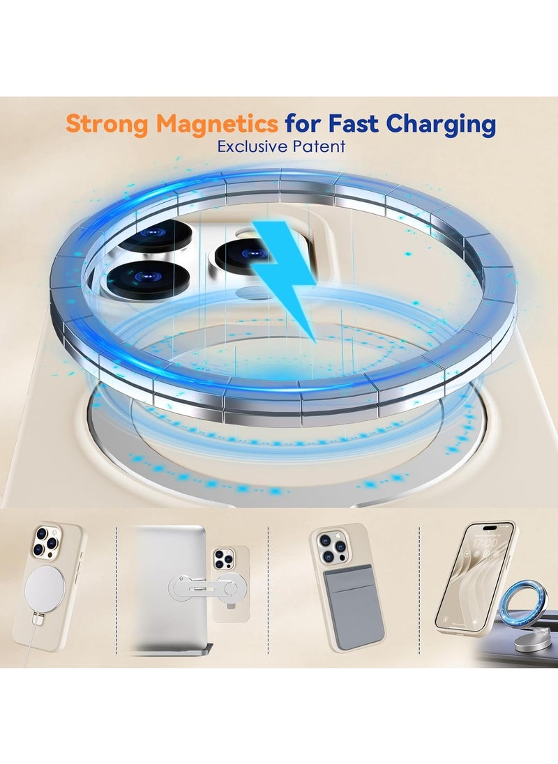 Silicone Case Designed for iPhone 16 Pro 6.3 Inch, Compatible with MagSafe 3 in 1 Wireless Charging [Magnetic + Holder + Ring Stand] Slim Cover with Invisible Stand - pzsku/Z54926C1E5566519AF18BZ/45/_/1727991419/34c41abd-02f2-455a-b254-cf896f6445dc