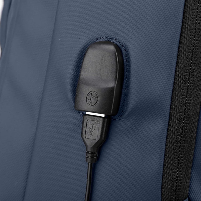 HIKE Durable Polyester Backpack Water Resistant Two Way Loader 17-inch Daypack with Built in USB Port for Men and Women, HK2104 - Image 5