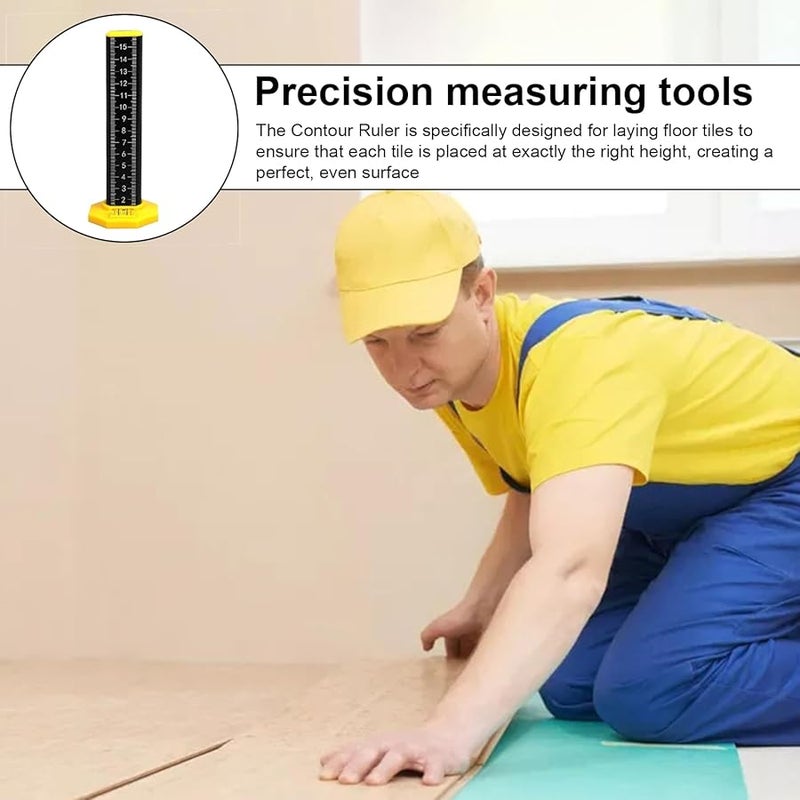 أداة تسوية البلاط ذات الارتفاع المتساوي من الألومنيوم ذات الوجهين مسطرة تحديد المواقع - Image 3