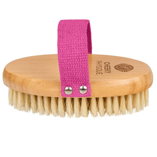Cheeky Physique Tone & Glow Body Brush - Dry Brush for Cellulite and Lymphatic Drainage with Natural Bristles for Exfoliation and Skin Tightening - Image 3