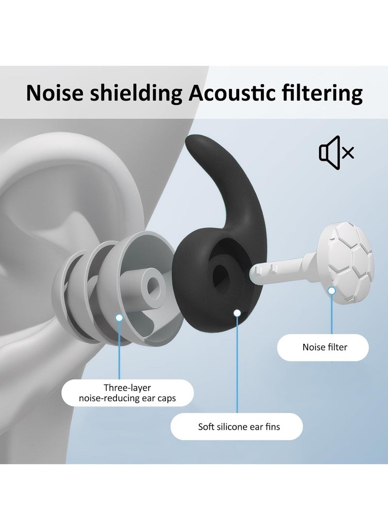 Ear Plugs for Sleeping Noise Cancelling,Ear Plugs Noise CancellingNoise Cancelling Silicone Earplugs for Noise Reduction,Reusable Washable Earplugs with Storage Box,for Sleep,Work,Study,Sporting - Image 2