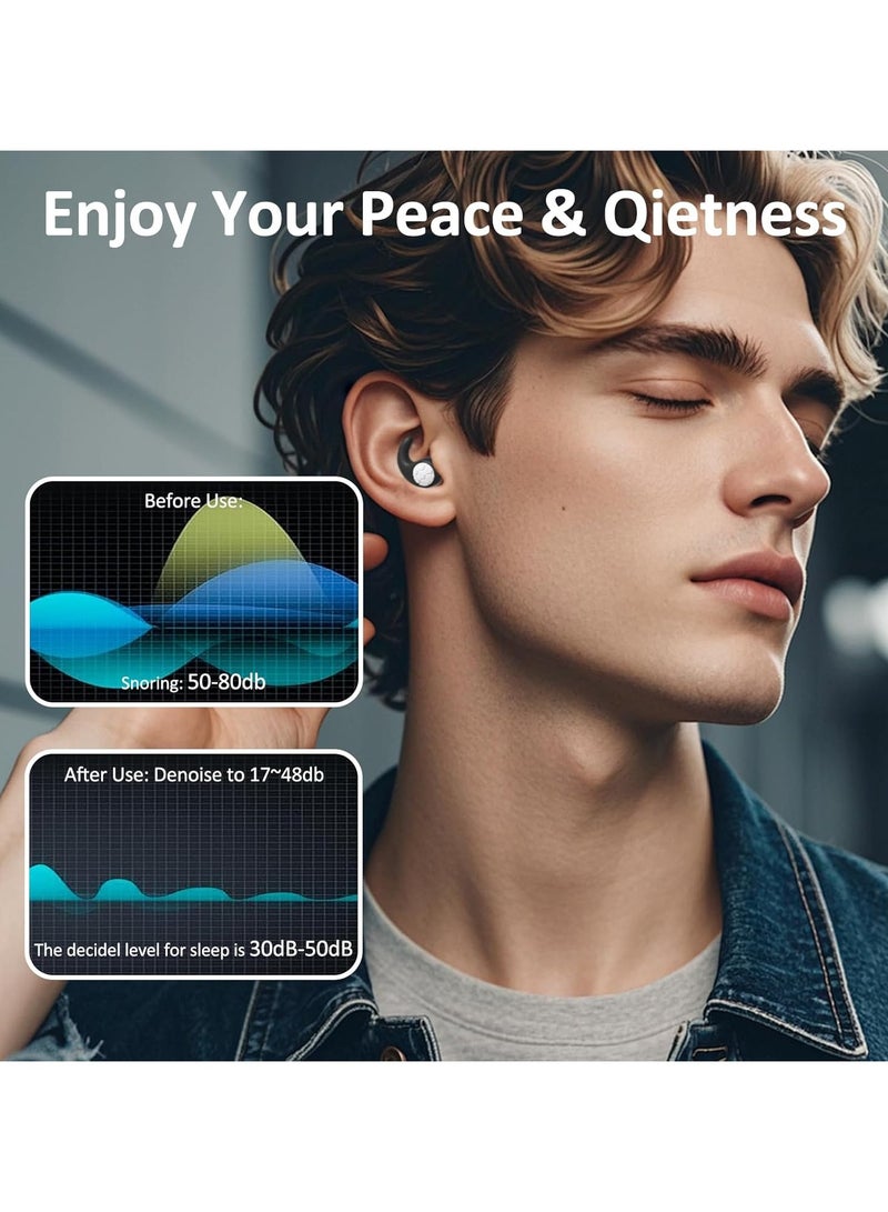 Ear Plugs for Sleeping Noise Cancelling,Ear Plugs Noise CancellingNoise Cancelling Silicone Earplugs for Noise Reduction,Reusable Washable Earplugs with Storage Box,for Sleep,Work,Study,Sporting - Image 3
