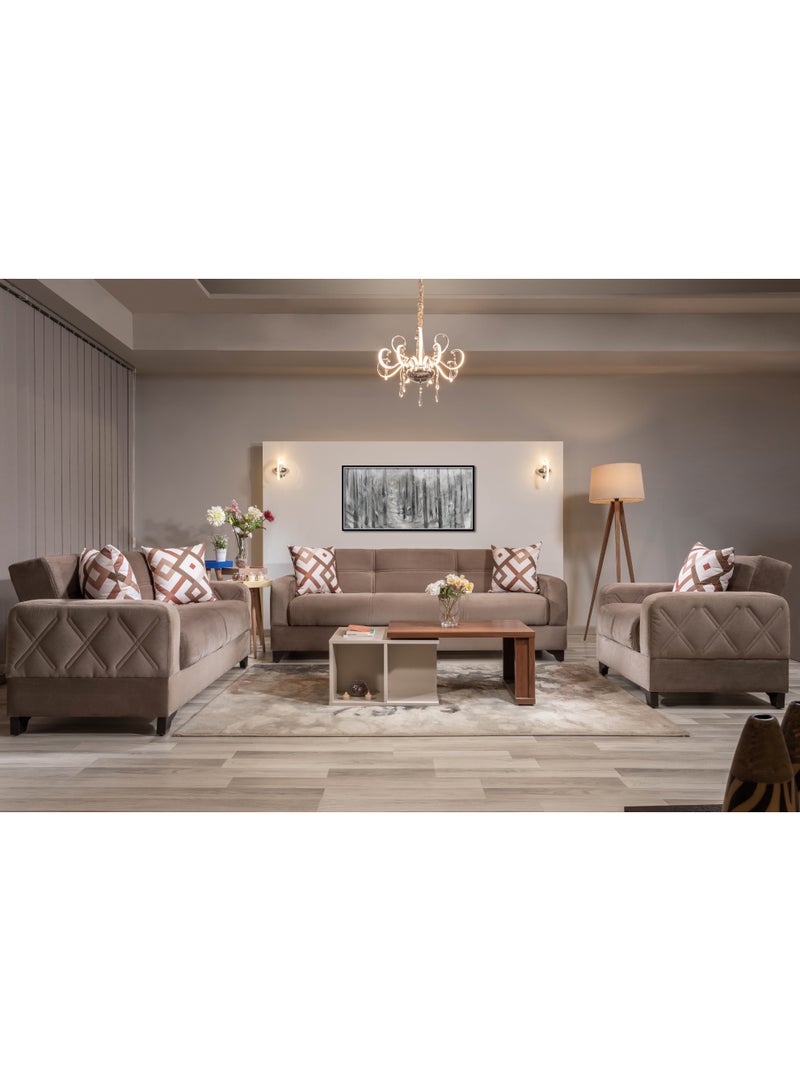 سمارت فرنتشر طقم كاربي مكون من كرسي و كنبه ثنائيه و كنبه ثلاثيه