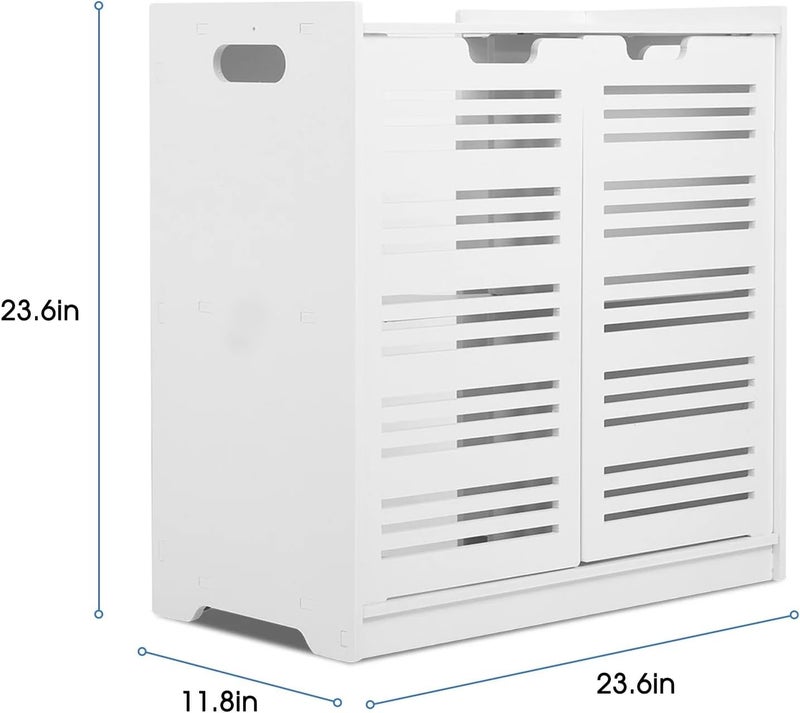 Ankila with 2 Doors and Shelf, Pedestal Sink Bathroom Vanity Cabinet, Pedestal Sink Storage Cabinet with 2 Doors Traditional Under Sink Cabinet Bathroom Space Saver Organizer with Adjustable Shelf Whi - Image 3