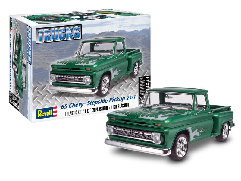 Revell '65 Chevy Stepside Pickup 2N1, Green - Image 1