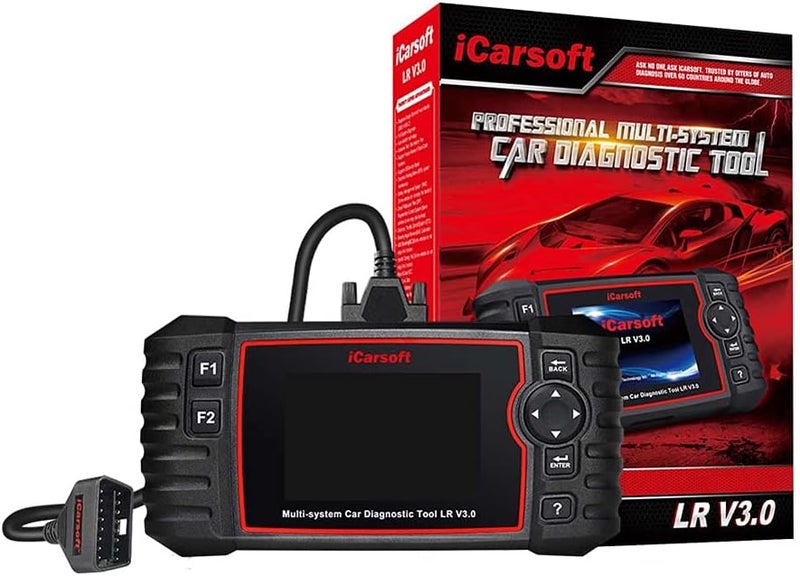آي كار سوفت جهاز iCarsoft LR V3.0 (الإصدار المحسن): جهاز مسح OBD2 ثنائي الاتجاه، يقوم بفحص شامل لجميع أنظمة السيارة؛ يدعم 24 إعادة ضبط للأنظمة، وعرض 118 بيانًا بيانيًا، واختبار البطارية، وقراءة أكواد نظام ABS وSRS وناقل الحركة. - Image 2