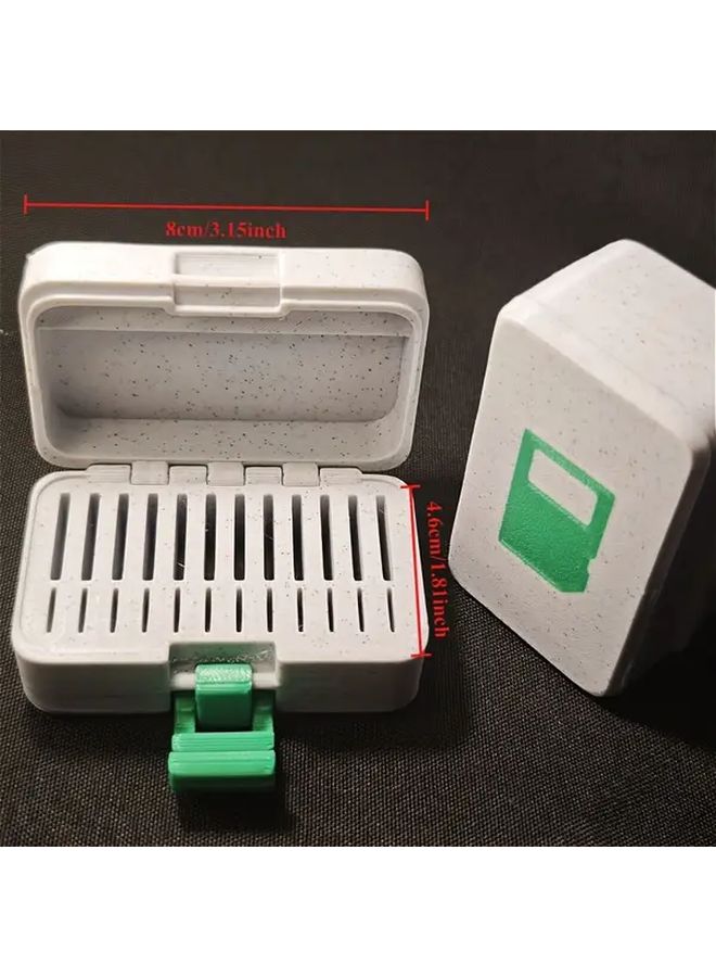 حافظة بطاقات ذاكرة الرخام 8 فتحات SD TF Micro SDHC SDXC نظام مقاوم للصدمات مع قفل - Image 3