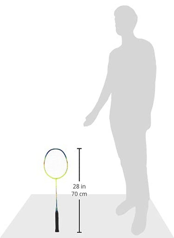 ترايامف مضرب تنس الريشة Triumph Wizard Graphite Hotmelt خفيف الوزن مع حقيبة Cosmic-3R ذات حجرة واحدة، لون ليموني/أزرق سماوي - Image 4