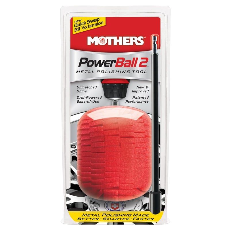 Mothers PowerBall 2 Polishing Tool with 10 Quick Swap Bit DrillPowered Polishes DeepDish Wheels Tight Areas with Ease Delivers Fast Unmatched Shine 05143 - Image 2