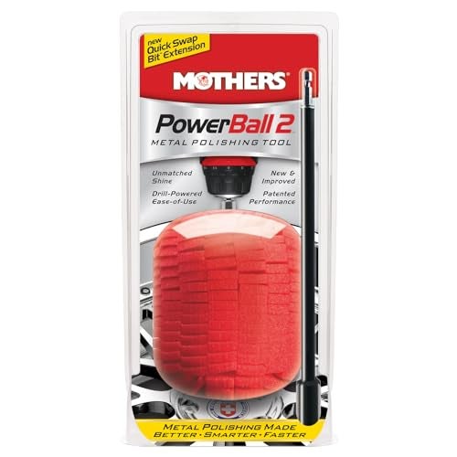 Mothers PowerBall 2 Polishing Tool with 10 Quick Swap Bit DrillPowered Polishes DeepDish Wheels Tight Areas with Ease Delivers Fast Unmatched Shine 05143 - Image 1