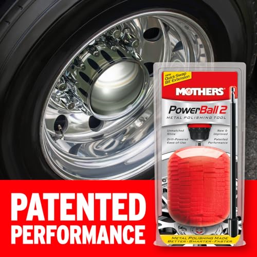 Mothers PowerBall 2 Polishing Tool with 10 Quick Swap Bit DrillPowered Polishes DeepDish Wheels Tight Areas with Ease Delivers Fast Unmatched Shine 05143 - Image 3
