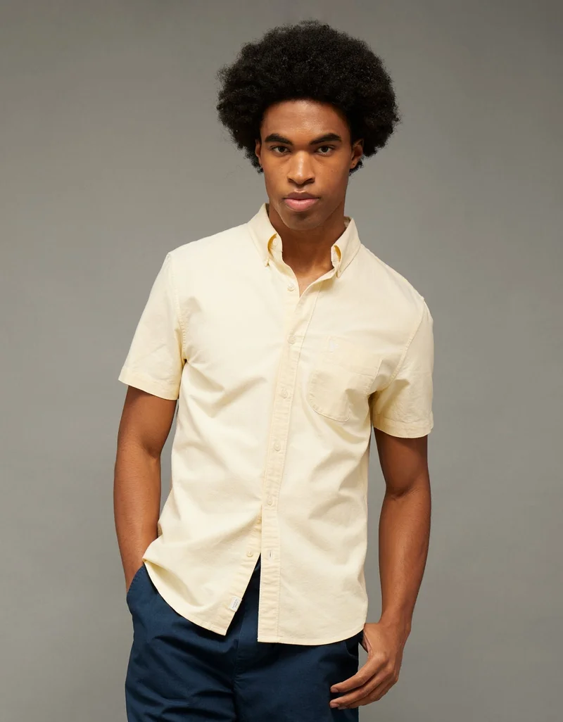 AE Short-Sleeve Classic Fit Button-Up Shirt