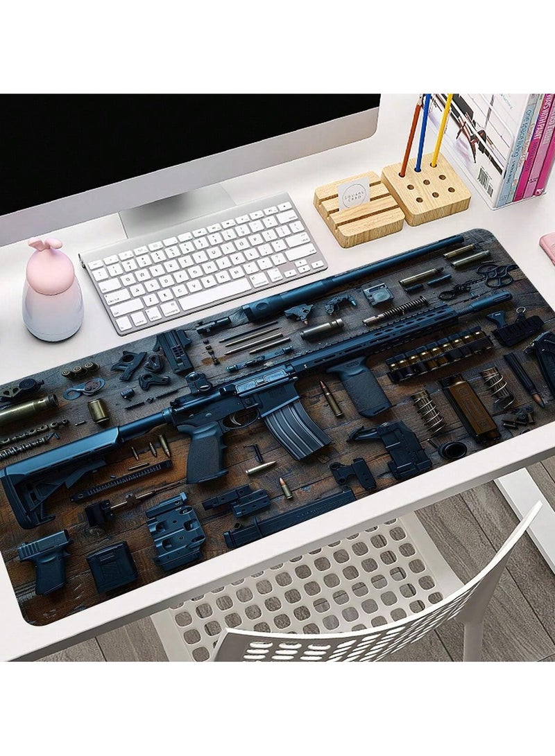 Stylish weapon-designed mouse pad, 900x400mm - Image 4