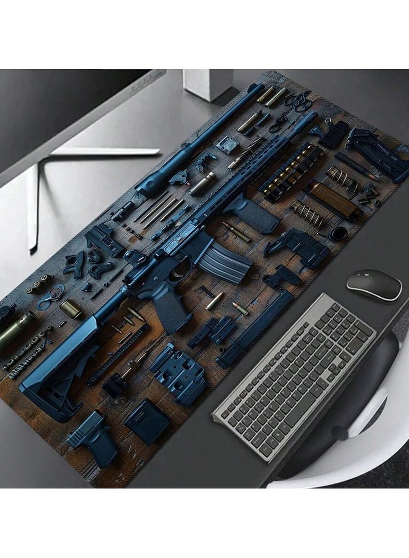 Stylish weapon-designed mouse pad, 900x400mm - Image 3