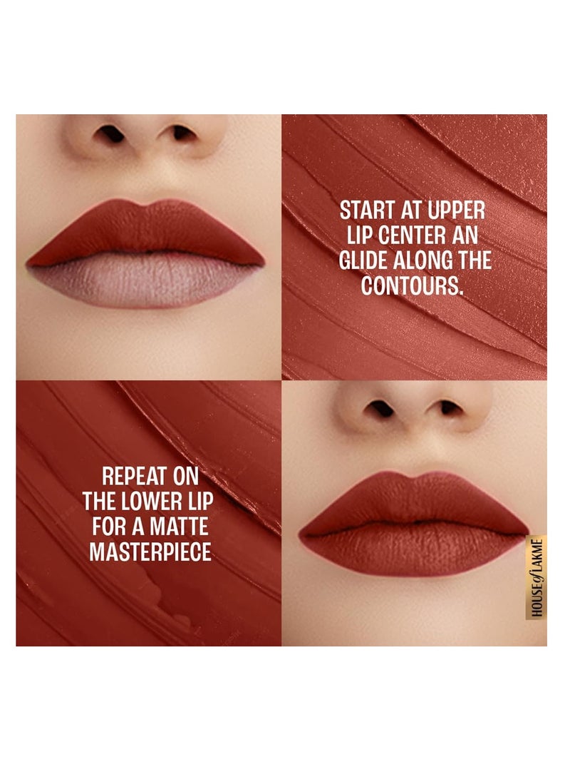 LAKME Lakme 9TO5 Primer Matte Lip Color MR3 Red Rust 3.6 g  - Image 3