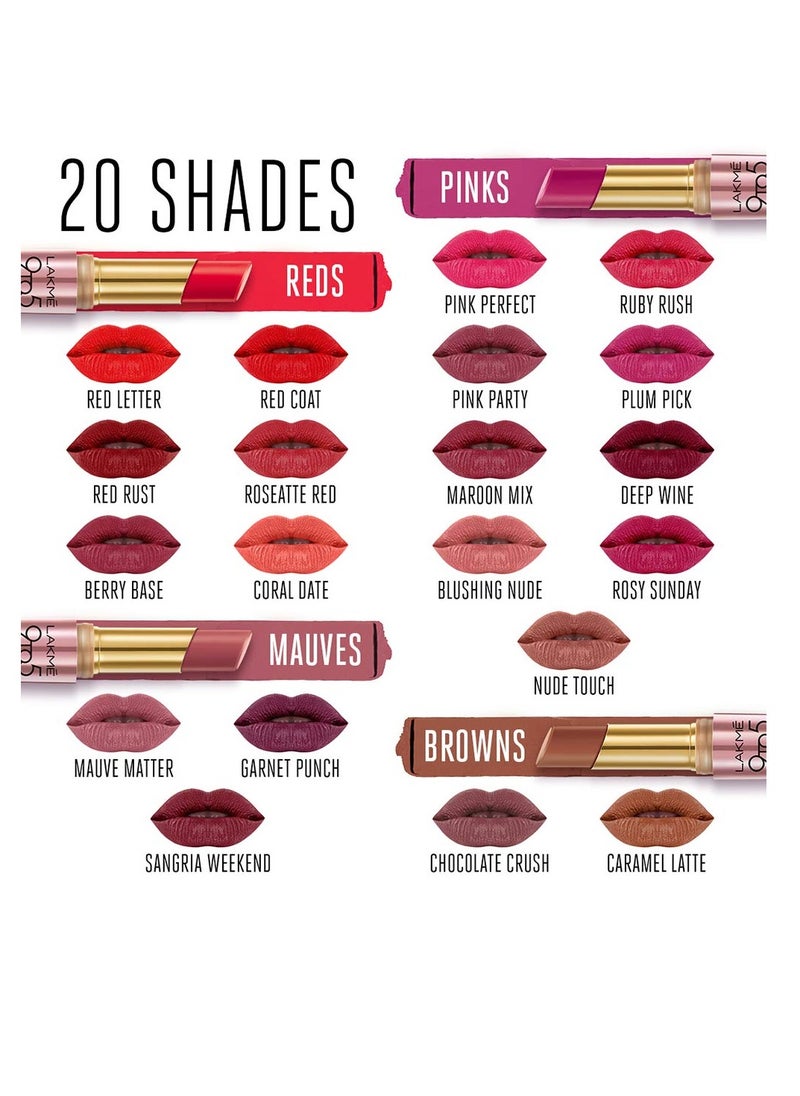 LAKME Lakme 9TO5 Primer Matte Lip Color MR3 Red Rust 3.6 g  - Image 5