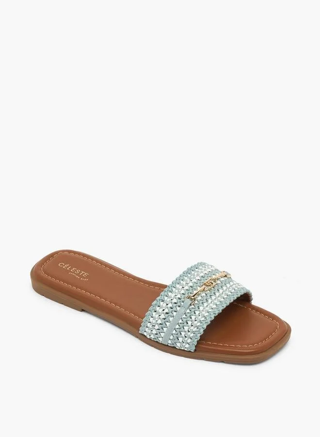 سيليست Women Textured Slide Sandals