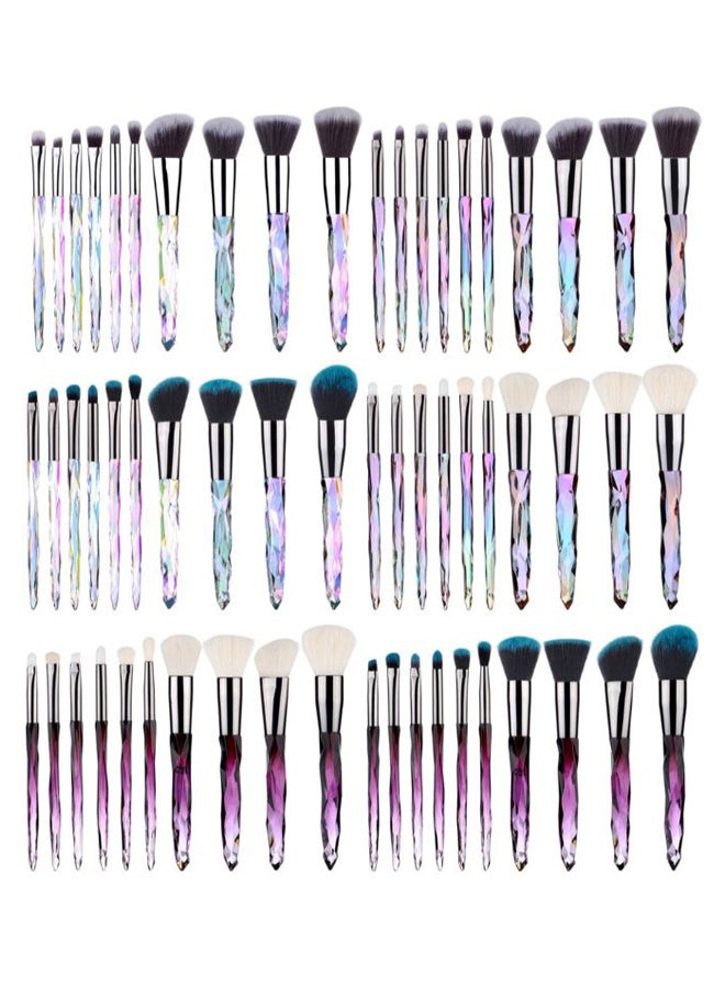10-Piece Cosmetic Makeup Brush Set Multicolour - Image 2