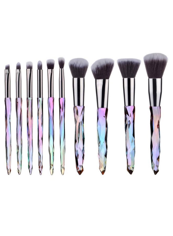 10-Piece Cosmetic Makeup Brush Set Multicolour - Image 1