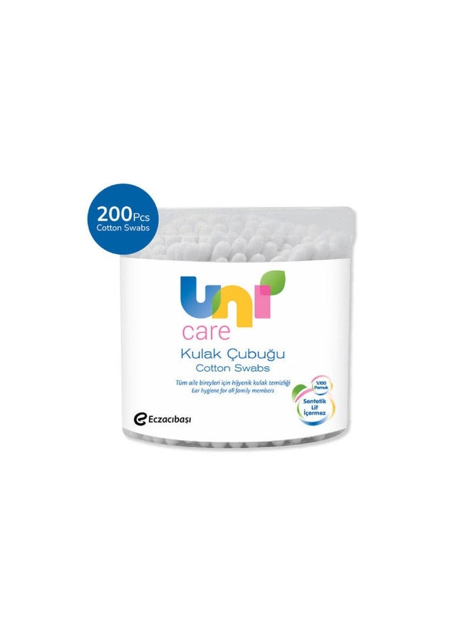 Uni baby Cotton Swab, Pack of 200's