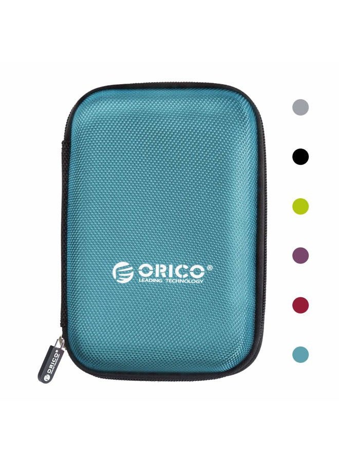 ORICO Hard Drive Case 2.5 inch External Drive Storage Carrying Bag Waterproof Shockproof with Inner Size 5.5x3.5x1.0inch for Organizing HDD and Electronic Accessories, Blue(PHD-25) - Image 1