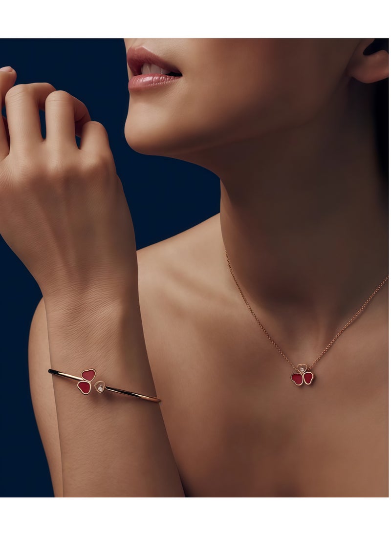 شوبارد سوار شوبارد من الذهب الوردي وجوهرة حمراء هدية - Image 4