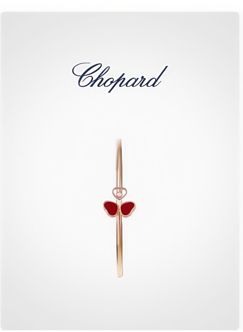 شوبارد سوار شوبارد من الذهب الوردي وجوهرة حمراء هدية - Image 2