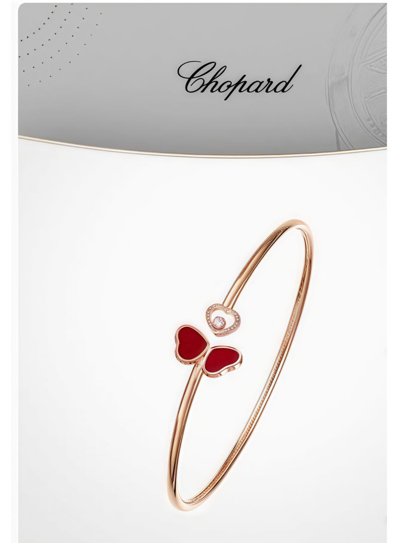 شوبارد سوار شوبارد من الذهب الوردي وجوهرة حمراء هدية - Image 1