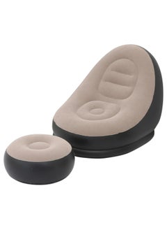 DIGI CORE Ultra Lounge Living Room Air Furniture Inflatable Sofa Set With Ottoman Footrest Inflatable 2 Pcs Lounger For Gaming Reading & Movie Watching Lounger Size 116X98X83CM Ottoman Footrest Size 62X62X31CM  - Image 4
