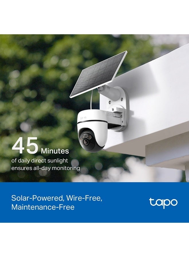 tapo TP-Link Tapo C610 Kit 2K 3MP Wireless Outdoor WiFi Camera with Solar Panel, 360° PTZ 6700mAh Battery Surveillance Camera, Human Detection, Color Night Vision, AI Tracking, IP65 | C610KIT - Image 2