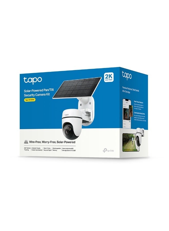 tapo TP-Link Tapo C610 Kit 2K 3MP Wireless Outdoor WiFi Camera with Solar Panel, 360° PTZ 6700mAh Battery Surveillance Camera, Human Detection, Color Night Vision, AI Tracking, IP65 | C610KIT - Image 1