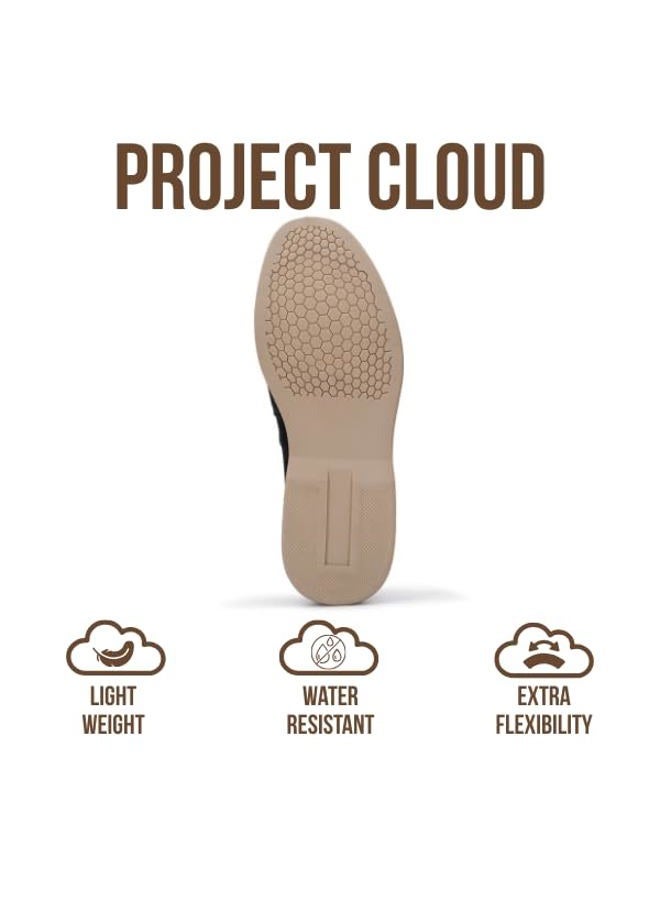 Project Cloud Mens Shoes 100% Genuine Leather with Memory Foam Insole Venetian Loafers for Men Footwear - Non Slip Moccasins Loafer Mens Casual Shoes (Mark), Navy Suede, 8 - Image 5