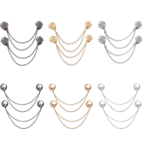 VYNFLICK Magnetic Clothing Clips 12 Pcs MultiFunction Magnetic Shirt Clips with Chain for Women Clothes Sleeves Pants Hijabs Hats Scarfs - Image 1