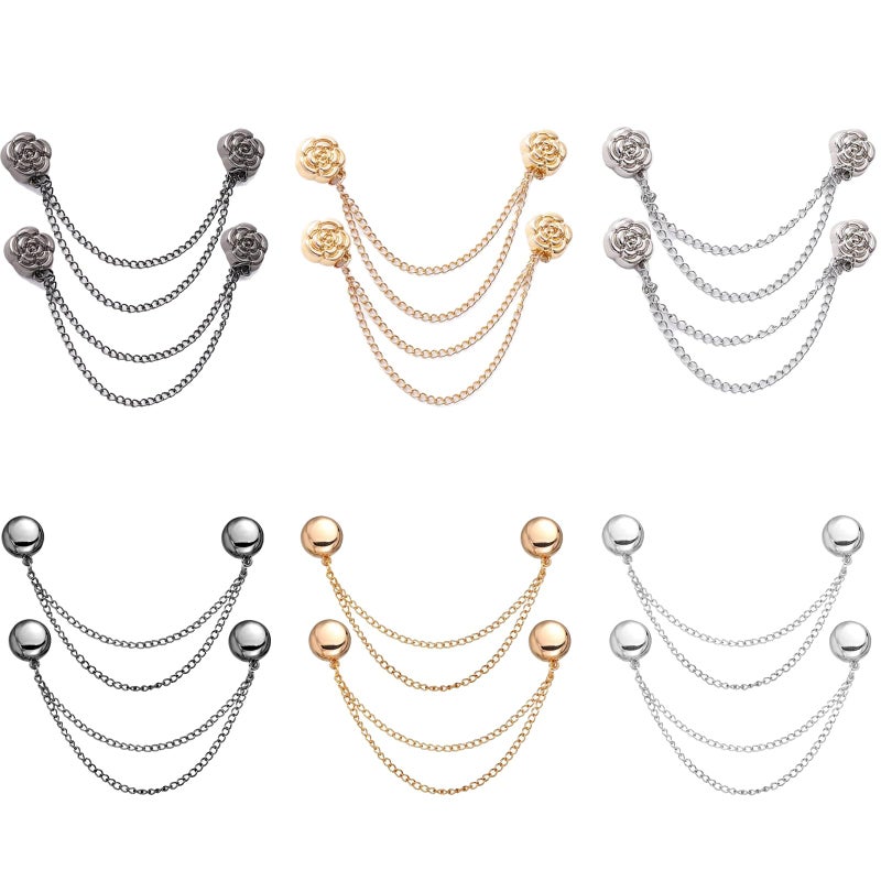 VYNFLICK Magnetic Clothing Clips 12 Pcs MultiFunction Magnetic Shirt Clips with Chain for Women Clothes Sleeves Pants Hijabs Hats Scarfs - Image 2