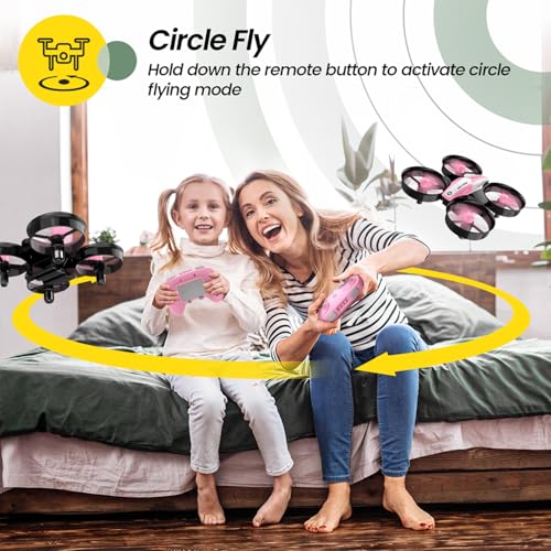 Holy Stone HS210 Mini Drone for Kids 8-12 and Beginners, RC Nano Quadcopter Indoor Drone with Circle Fly, Auto Hovering, 3D Flip, and Headless Mode, Great Gift Toy for Boys and Girls, Pink - Image 4