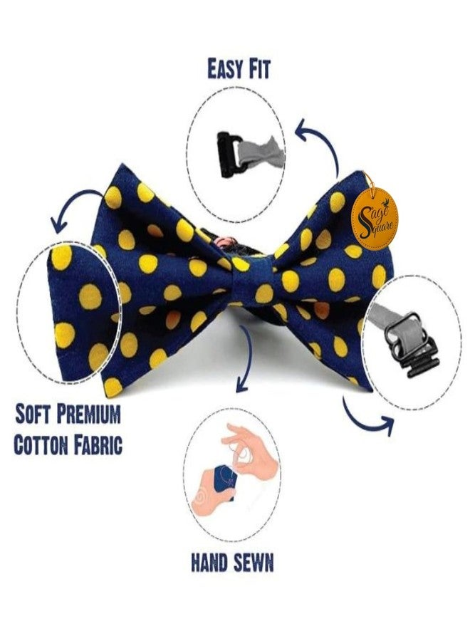 Sage Square Cat Collar, Adjustable Cat Collar with Bowtie, Printed Bow tie, Pet Collar for Cat Soft Bowtie Cat Collars for Small Medium Large Pet - Image 5